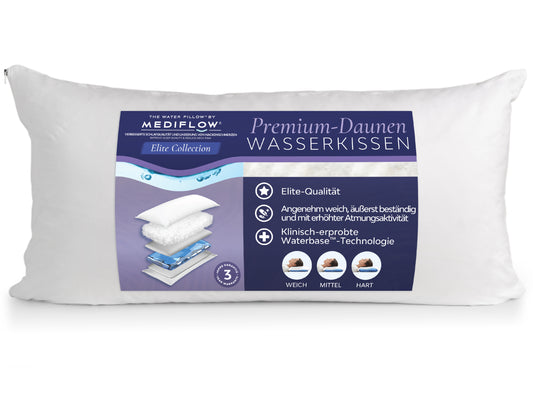 Mediflow Elite Wasserkissen aus Daunen (2 Größen)