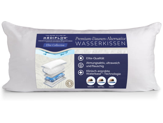 Mediflow Elite Wasserkissen aus Daunenersatz (2 Größen)